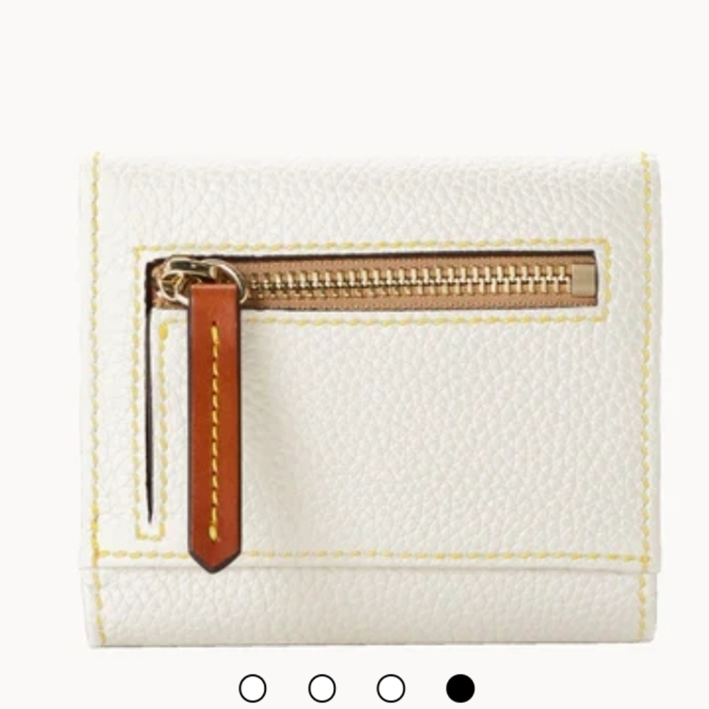 🤍🔹️Dooney & Bourke🔹️ Pebble Grain Small Zip leather Crossbody Bag Wallet Set - Picture 7 of 14